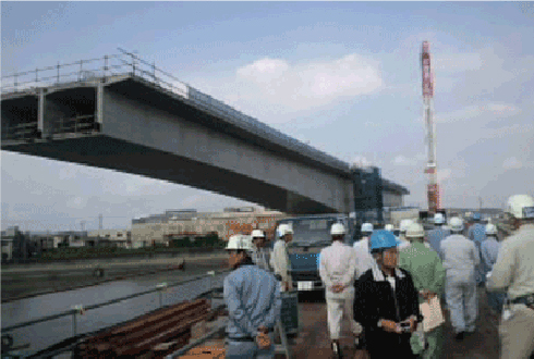 小野田湾岸線「新有帆川大橋」架橋工事（清水建設・井森工業・ガンシン特定建設工事共同企業体施工箇所）